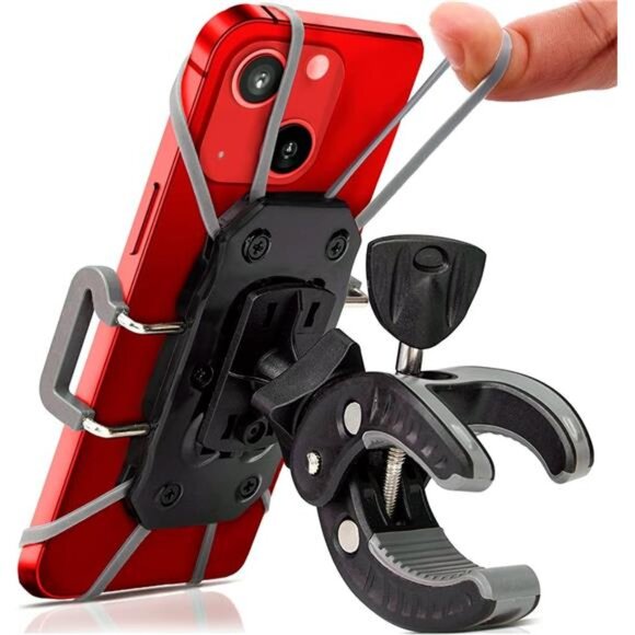 Bike & Motorcycle Phone Mount - For iPhone 14 (13, Xr, SE, Max/Plus), Galaxy S22